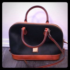 Dooney & Bourke Pebble leather zip top satchel